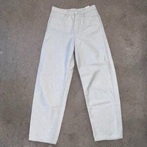 COS TAPERED LEG HIGH RISE ANKLE LENGTH JEAN LIGHT BLUE SPECKLE STARDUST DENIM 25